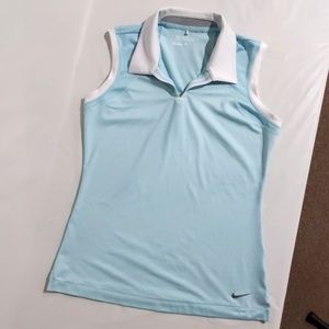 Women's NIKE GOLF Sky Blue Sleeveless DRI-FIT